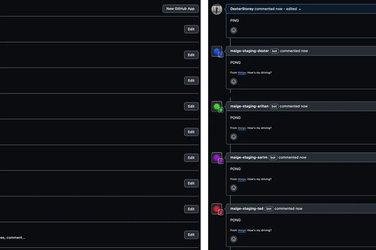 Maige GitHub Apps